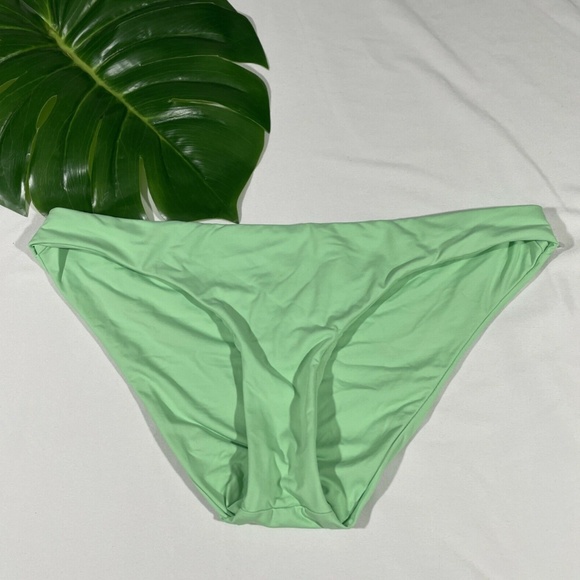 NEW BECCA [‎ Large ] Shirred Color Code Hipster Bikini Bottoms in Mint - Picture 3 of 11